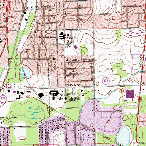 Topographic Map of Tabernacle Missionary Baptist Church, FL