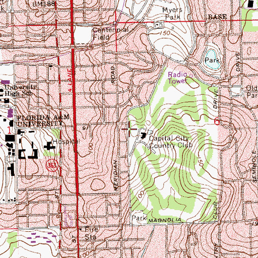 Topographic Map of Saint James Christian Methodist Episcopal Church, FL