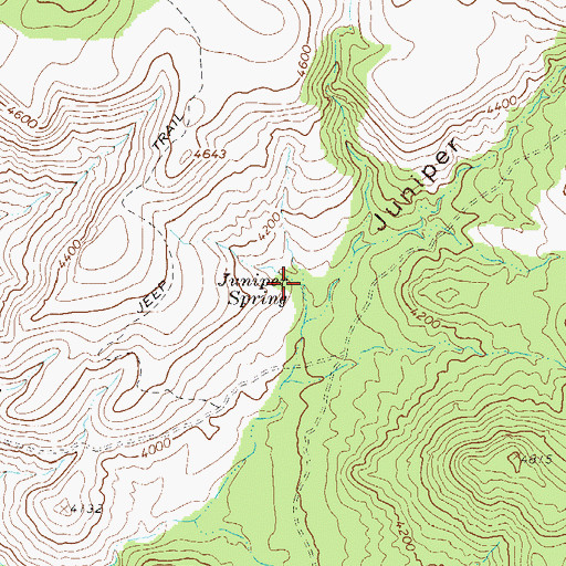 Topographic Map of Juniper Spring, AZ