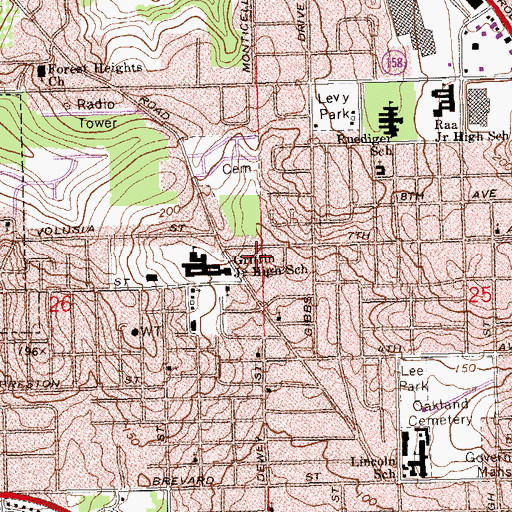 Topographic Map of Evangel Assembly of God Church, FL