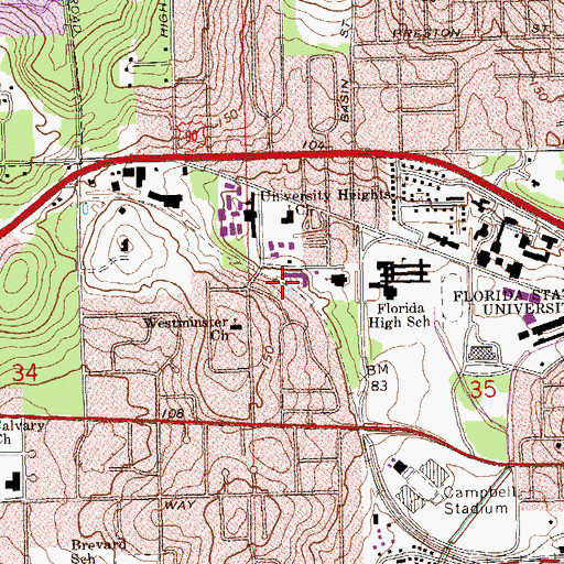 Topographic Map of The Church of Jesus Christ of Latter Day Saints, FL