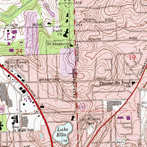 Topographic Map of Faith Presbyterian Church, FL