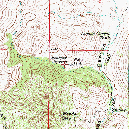 Topographic Map of Juniper Spring, AZ