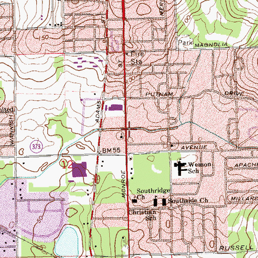 Topographic Map of Christian Heritage Church, FL