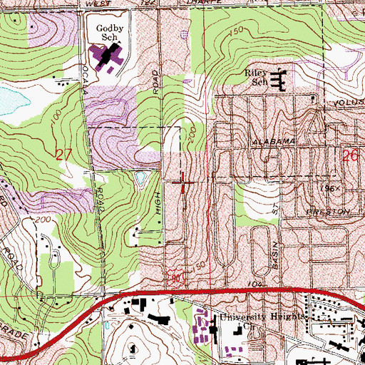 Topographic Map of The First Christian Church, FL