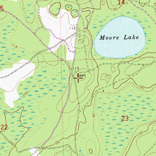 Topographic Map of Tallahassee Baptist Church, FL