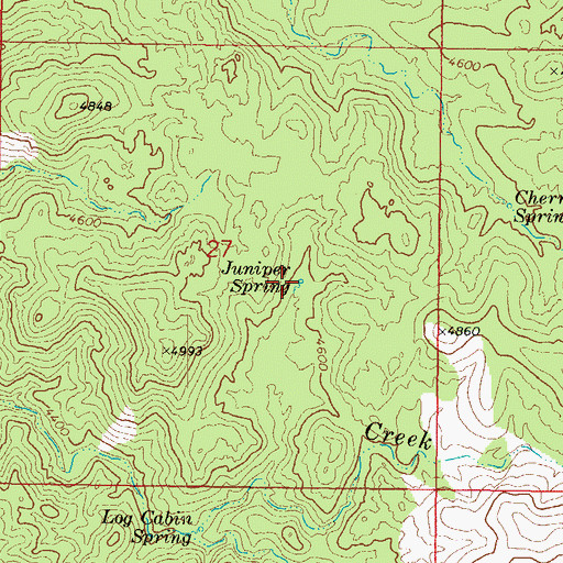 Topographic Map of Juniper Spring, AZ