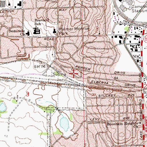 Topographic Map of Mount Sinai Prayer Temple, FL