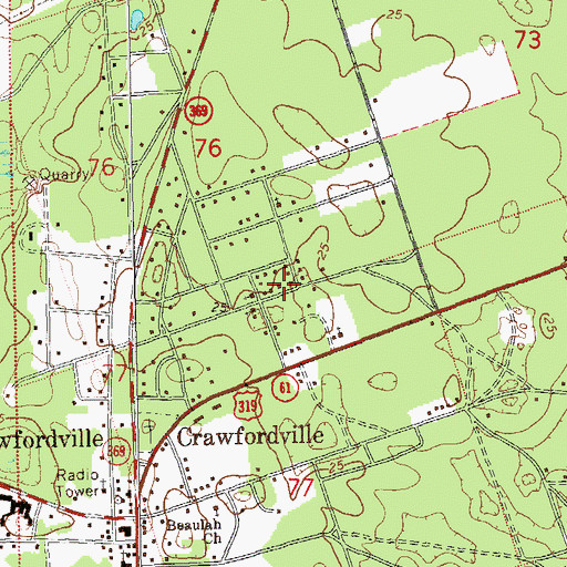 Topographic Map of Medart Assembly of God Church, FL