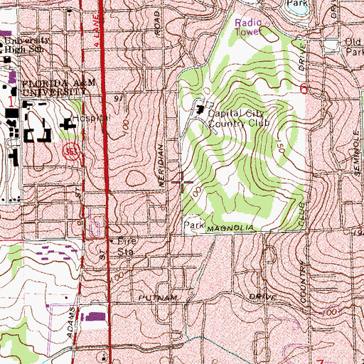 Topographic Map of Lutheran Church Saint Stephen, FL