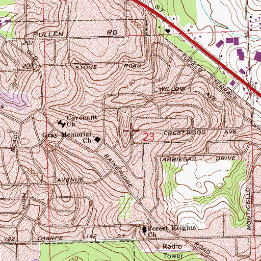Topographic Map of Jehovah's Witness Church, FL