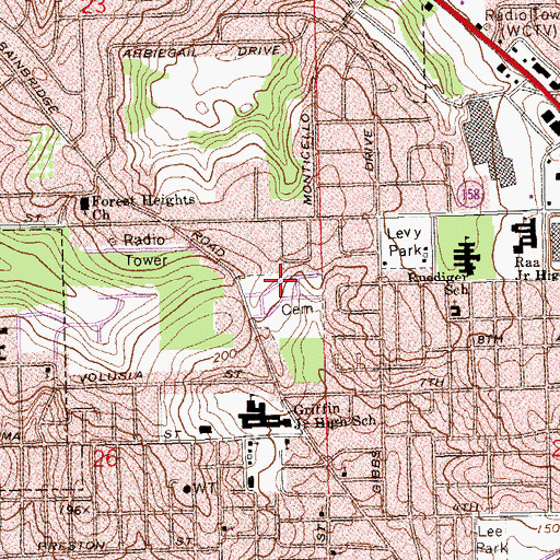 Topographic Map of Inter-Varsity Christian Fellowship, FL