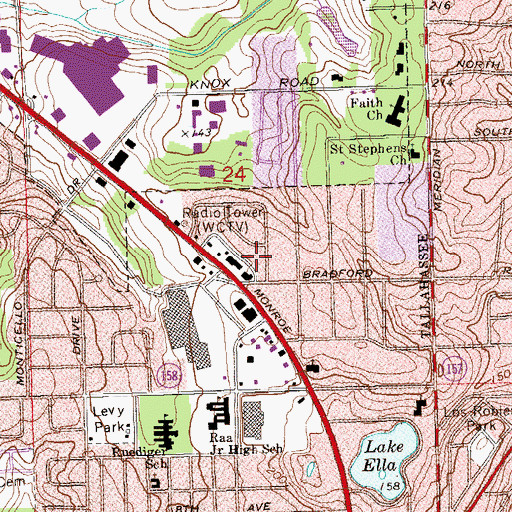 Topographic Map of High Pointe Christian Center, FL