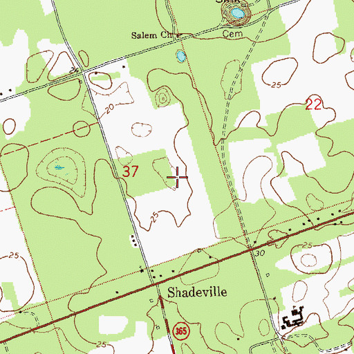 Topographic Map of First Baptist Church, FL