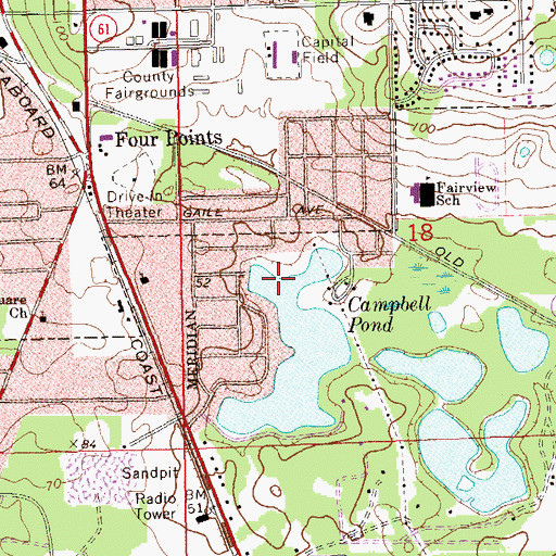 Topographic Map of Apostolic House of Praise and Christian Academy, FL