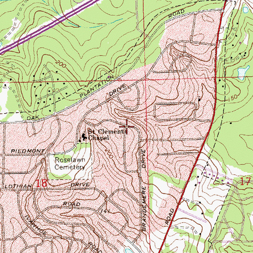 Topographic Map of Aftermath Church, FL