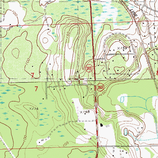 Topographic Map of Advent Christian Church of Tallahassee, FL