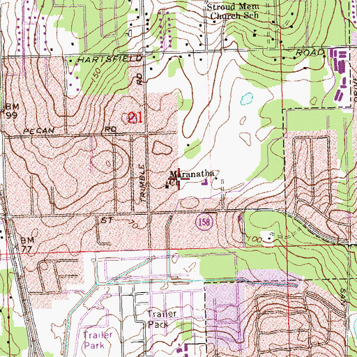 Topographic Map of Maranatha Baptist Church, FL