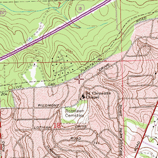 Topographic Map of Piedmont Park Alliance Church, FL