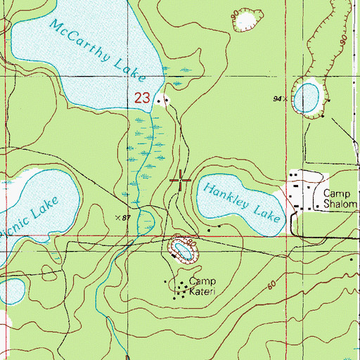 Topographic Map of Camp Katori, FL