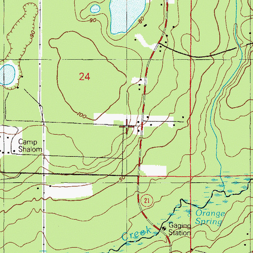 Topographic Map of Camp Horizon, FL