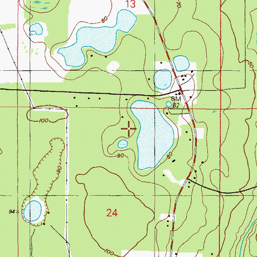 Topographic Map of Camp Ya-Ho-Le, FL