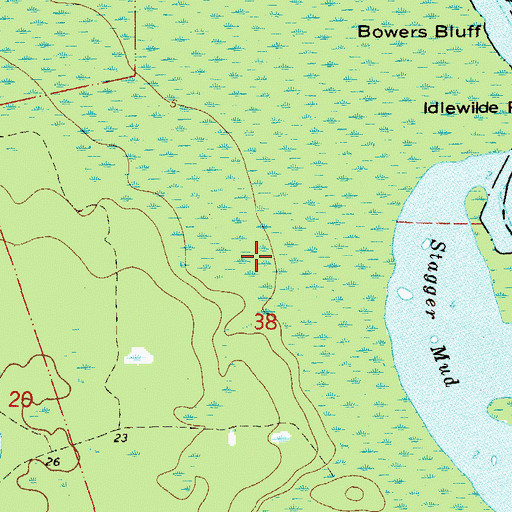 Topographic Map of Francis Marin Grant, FL