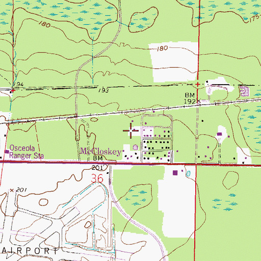 Topographic Map of College Manor Chapel, FL