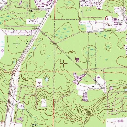 Topographic Map of Jose de la Maza Arrendondo Grant, FL