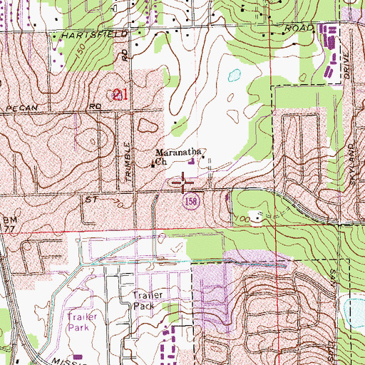 Topographic Map of Maranatha Christian Academy, FL