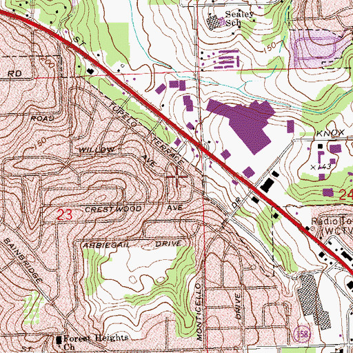 Topographic Map of Tallahassee Junior Academy, FL