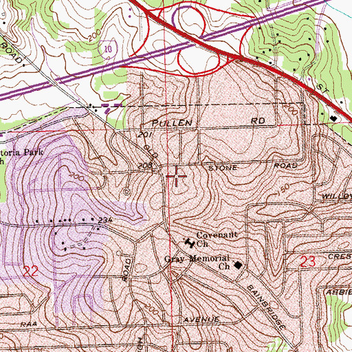 Topographic Map of Montessori School of Tallahassee, FL
