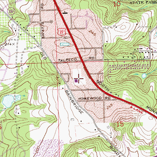 Topographic Map of Lake Jackson Christian Academy, FL