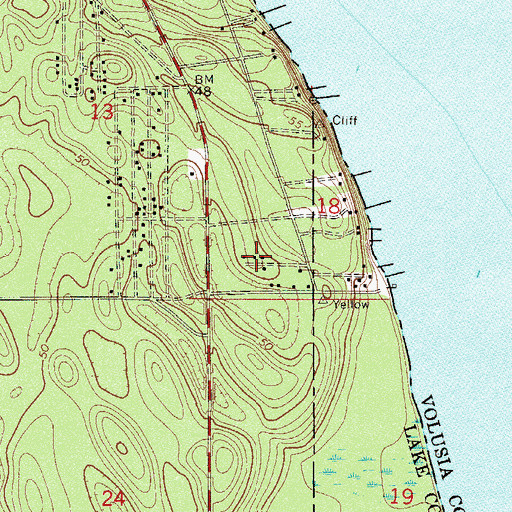 Topographic Map of Forest Community Church, FL