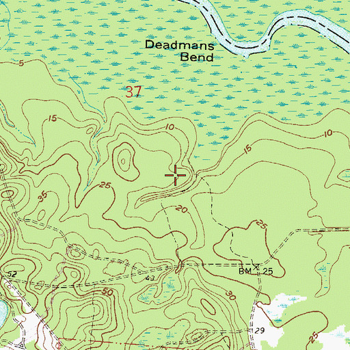 Topographic Map of Domingo Fernandez Grant, FL