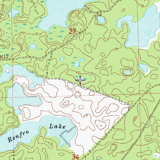 Topographic Map of Fox Lake, FL