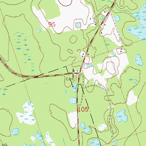 Topographic Map of Debra Nell Cemetery, FL
