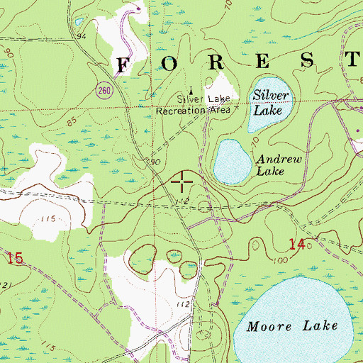 Topographic Map of Andrew, FL
