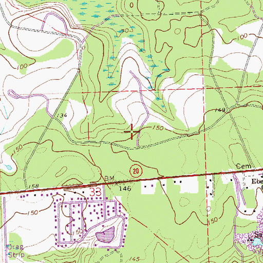 Topographic Map of Russells Cemetery, FL