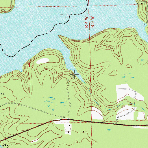 Topographic Map of Davis Boat Landing, FL