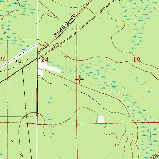 Topographic Map of Putnam County, FL