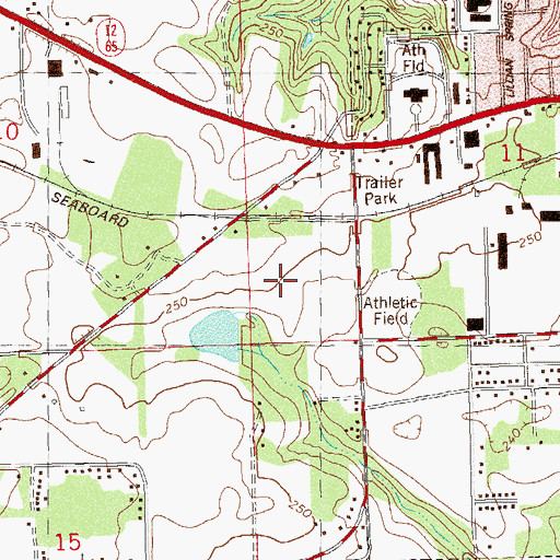Topographic Map of Gadsden County, FL