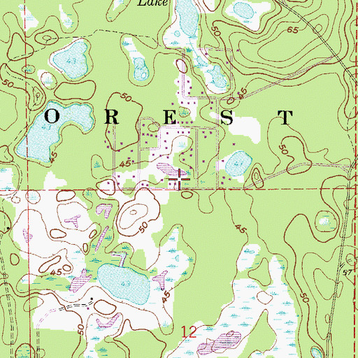 Topographic Map of Deerhaven Campgrounds, FL