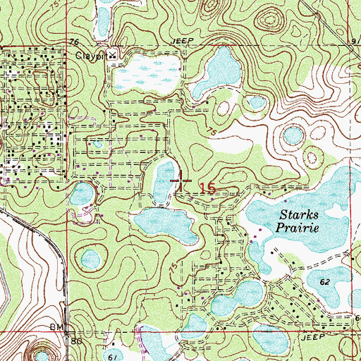 Topographic Map of Big Scrub, FL