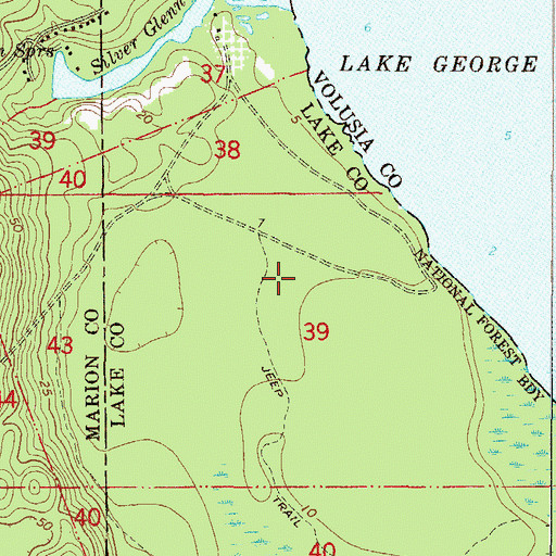 Topographic Map of Thomas Forbes Grant, FL