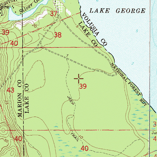 Topographic Map of George I F Clarke Grant, FL