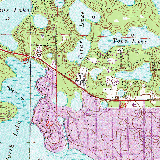 Topographic Map of Lynn, FL