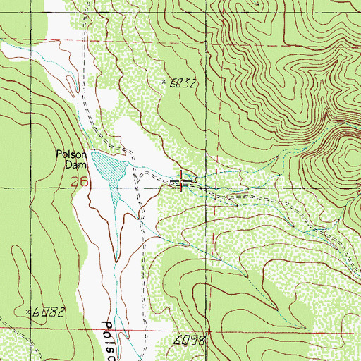 Topographic Map of KY Canyon, AZ