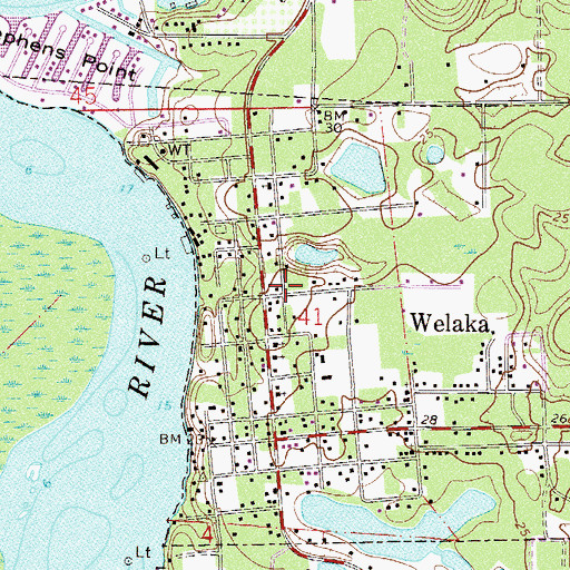 Topographic Map of S Petty Grant, FL