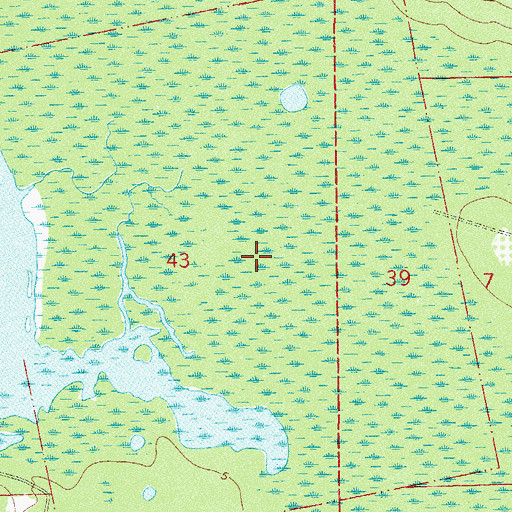 Topographic Map of C W Clarke Grant, FL
